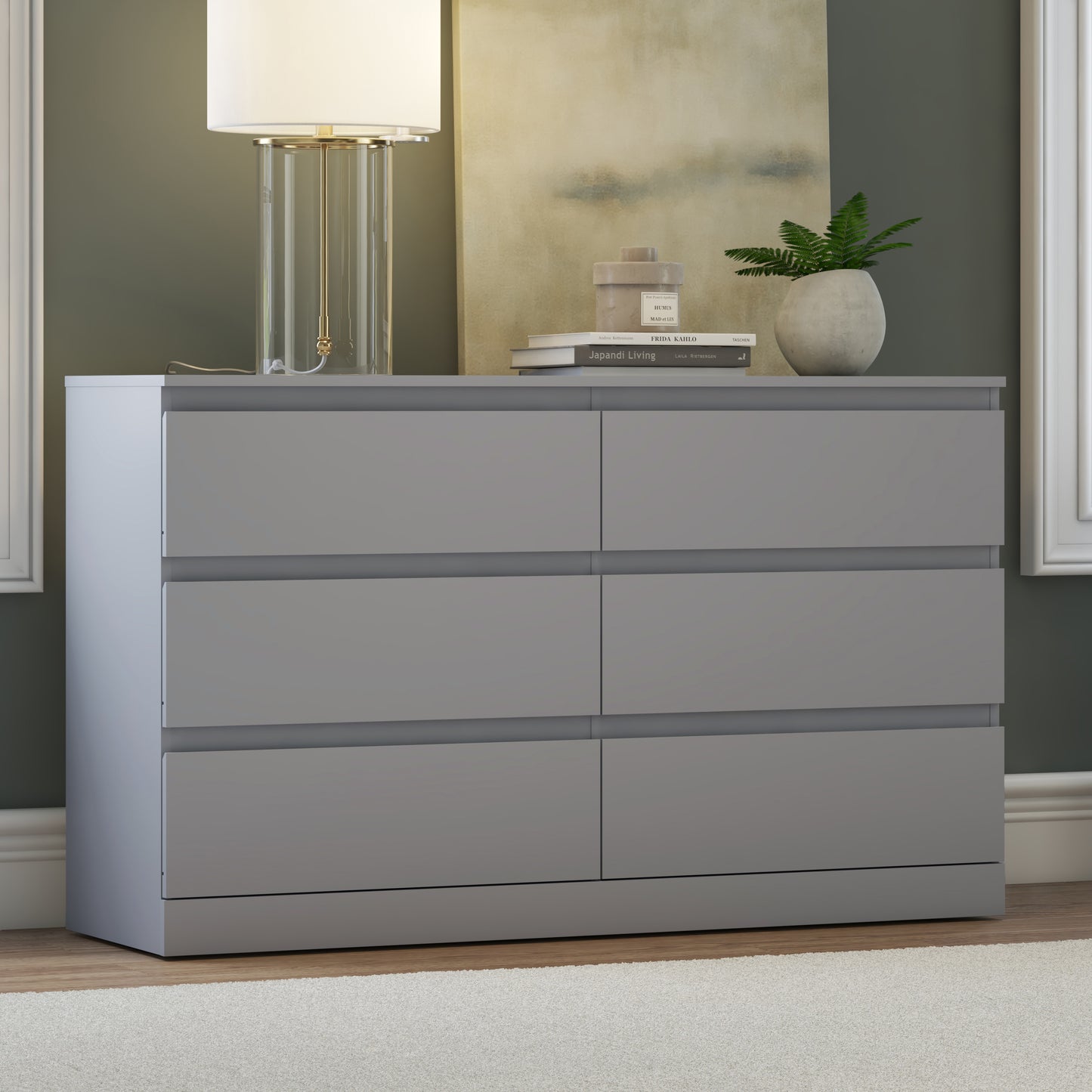 Brindle Wood 6 Drawer Dresser