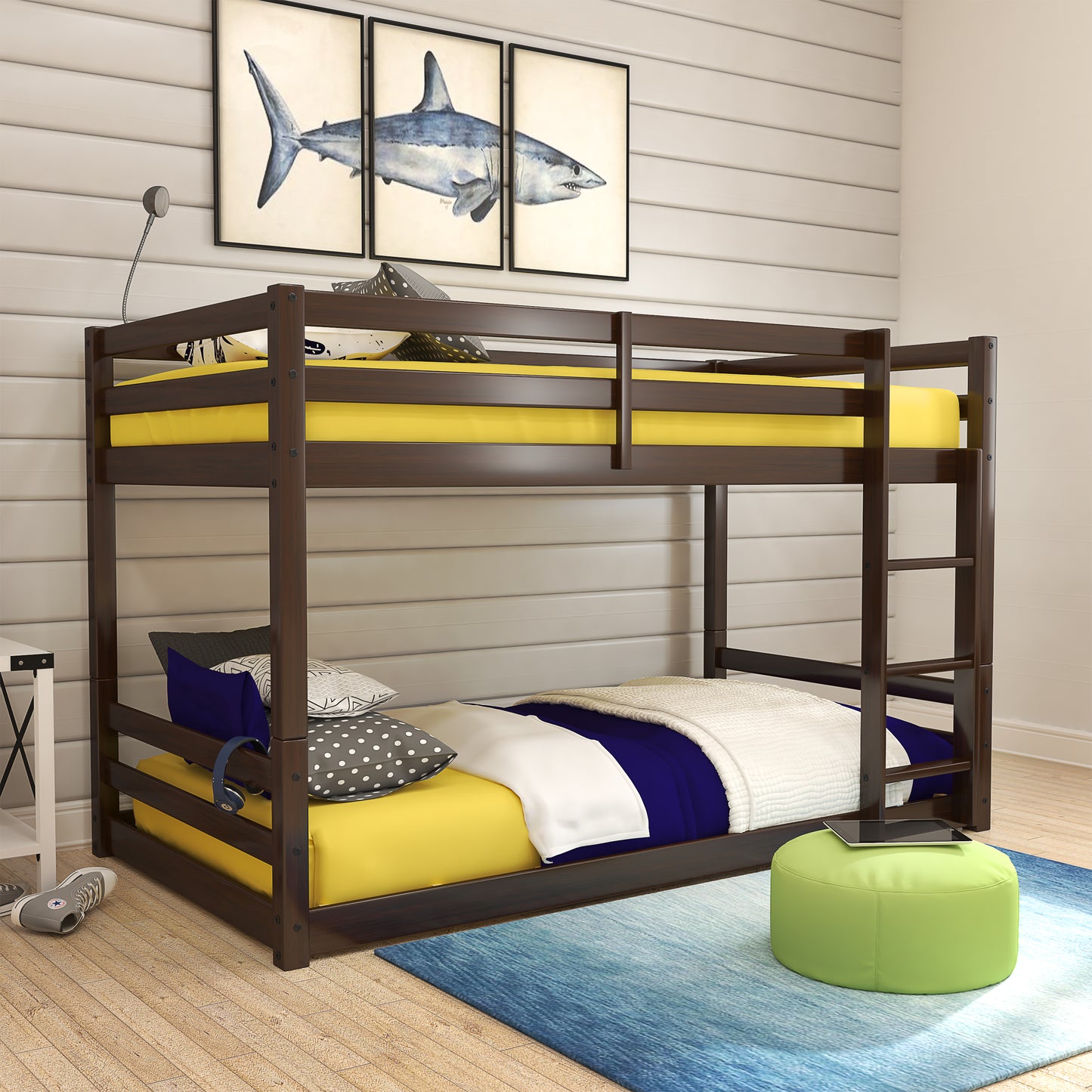 Campbell Wood Floor Bunk Bed