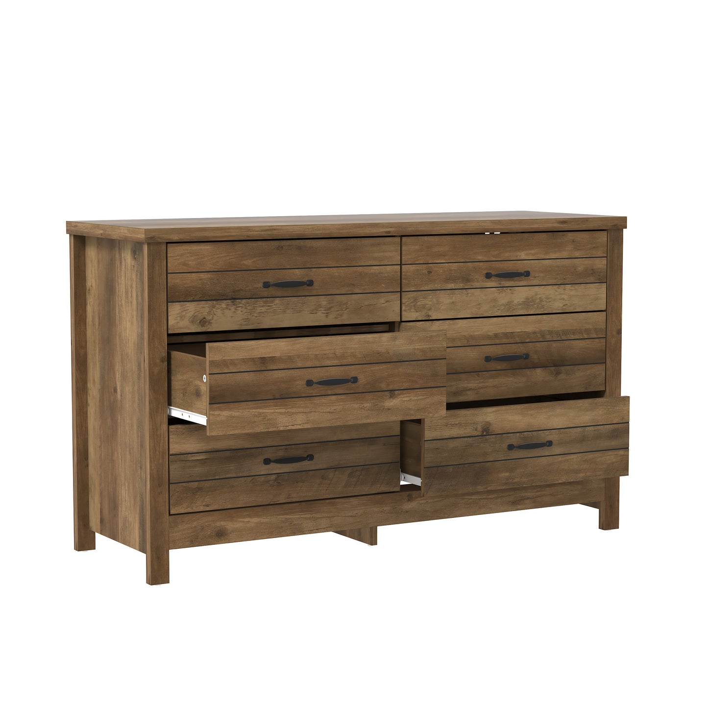 Lancaster Wood 6 Drawer Dresser