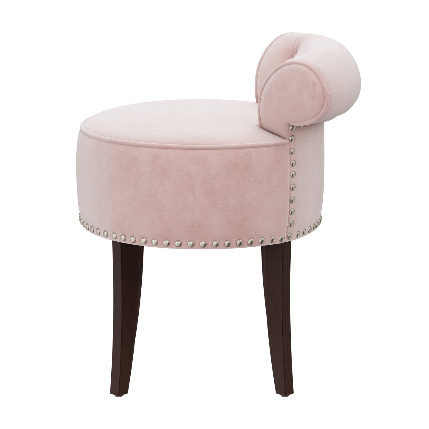 Lena Wood Vanity Stool