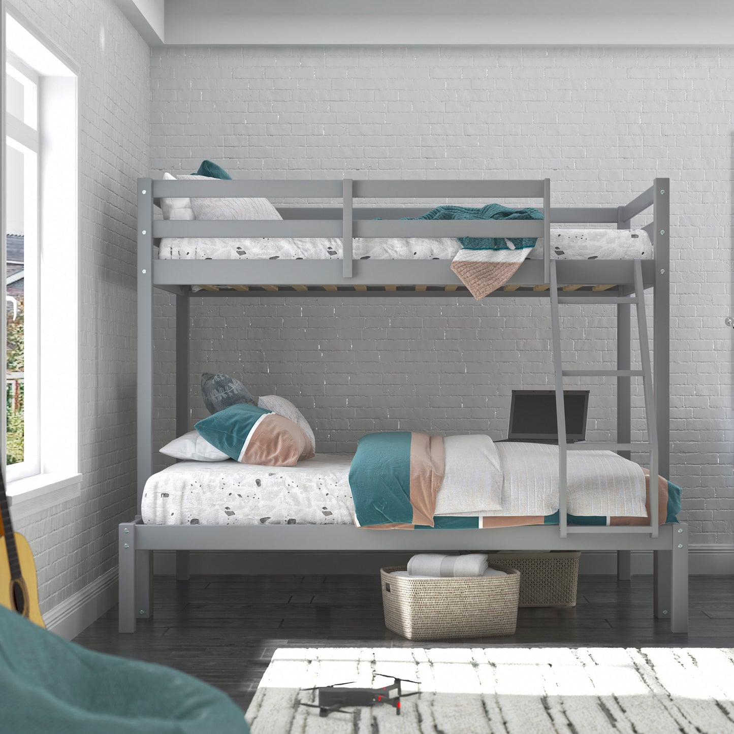 Campbell Wood Bunk Bed with Ladder