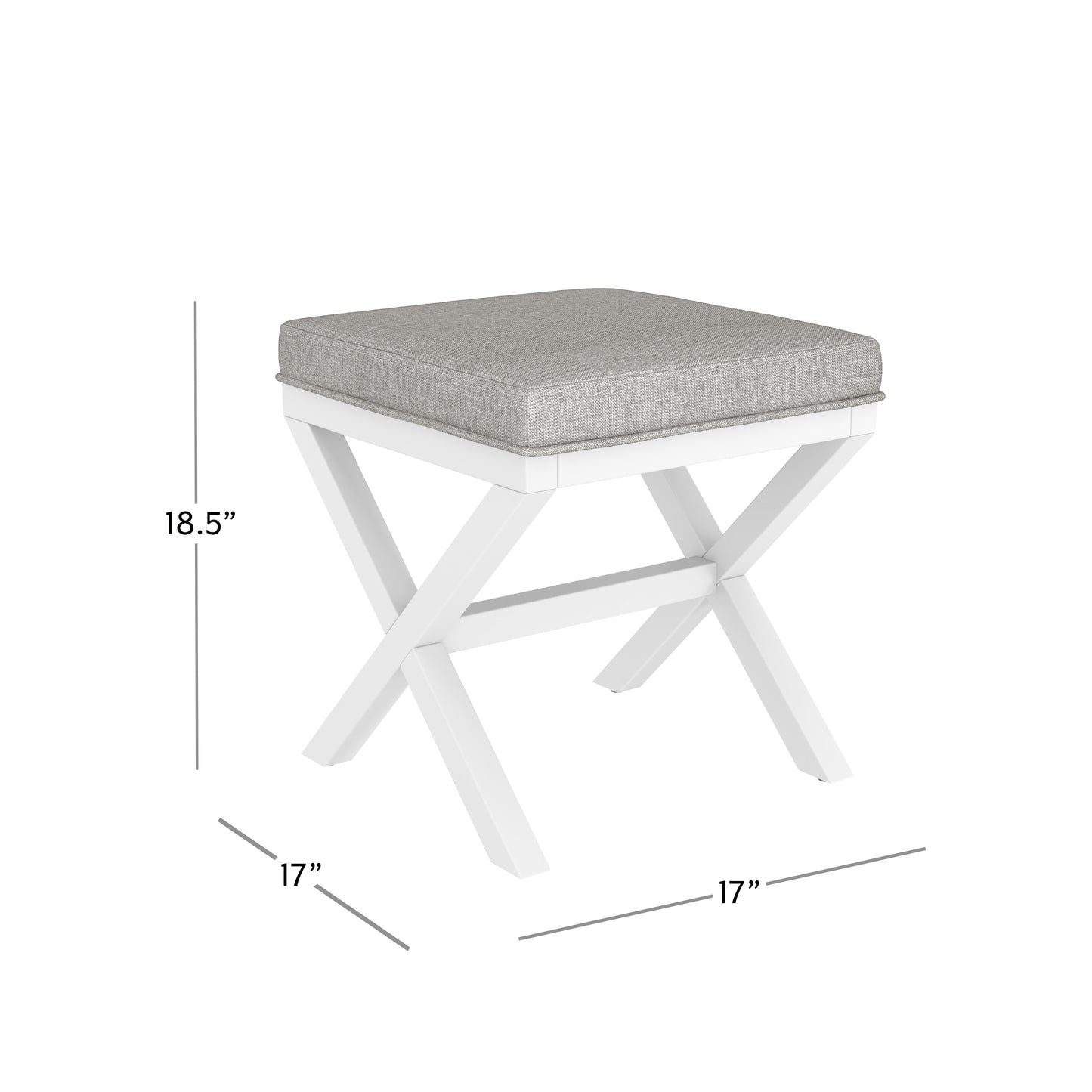 Somerset Wood Vanity Stool