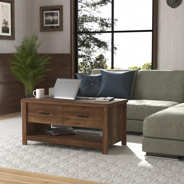 Lancaster Farmhouse Wood Lift Top Coffee Table