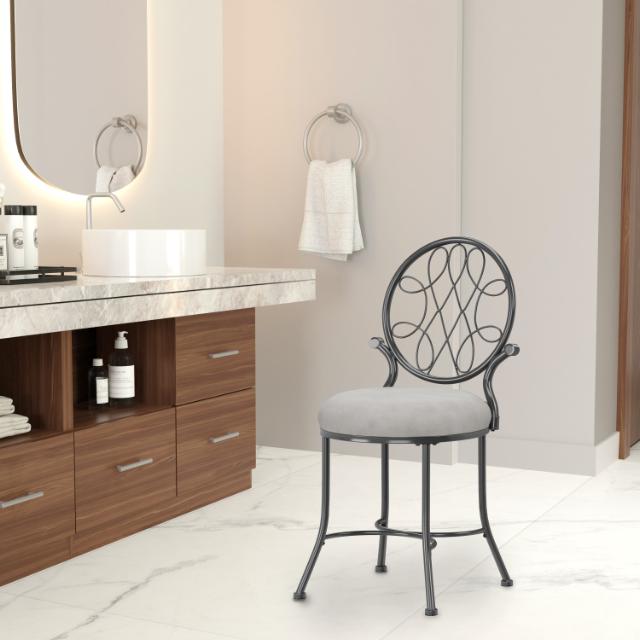 O’Malley Metal Vanity Stool