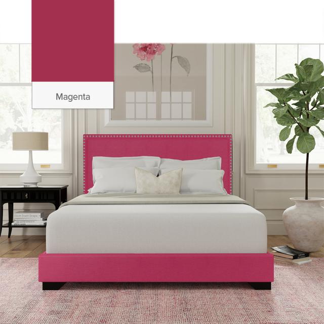 Skylar Nailhead Trim Upholstered Platform Bed