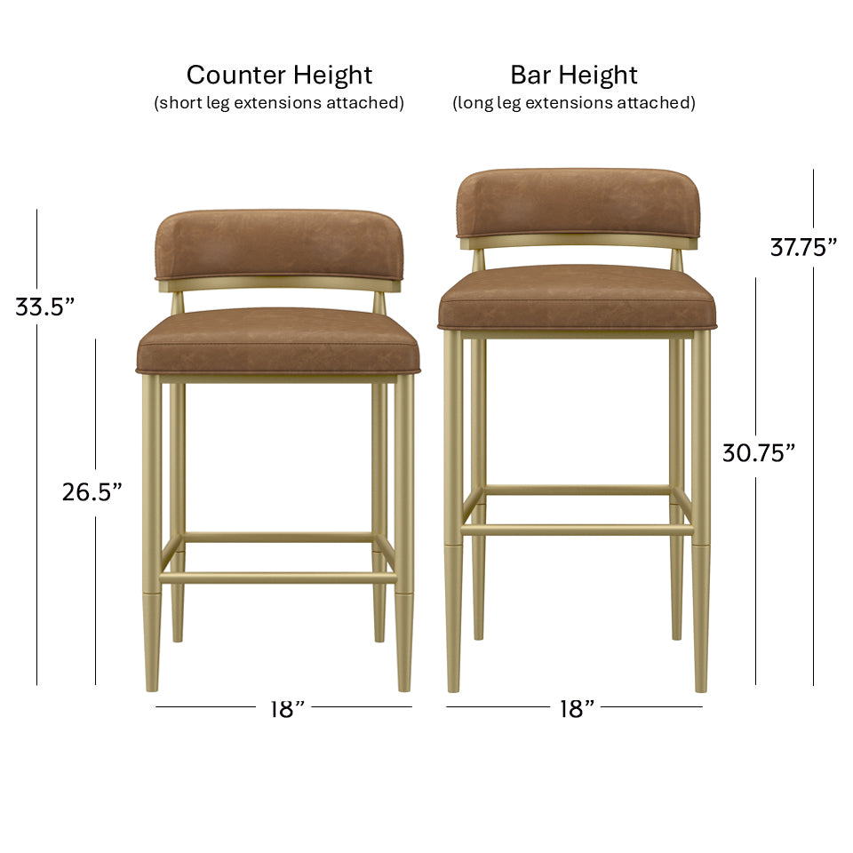 Grayling Metal Counter and Bar Stools