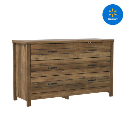 Lancaster Wood 6 Drawer Dresser