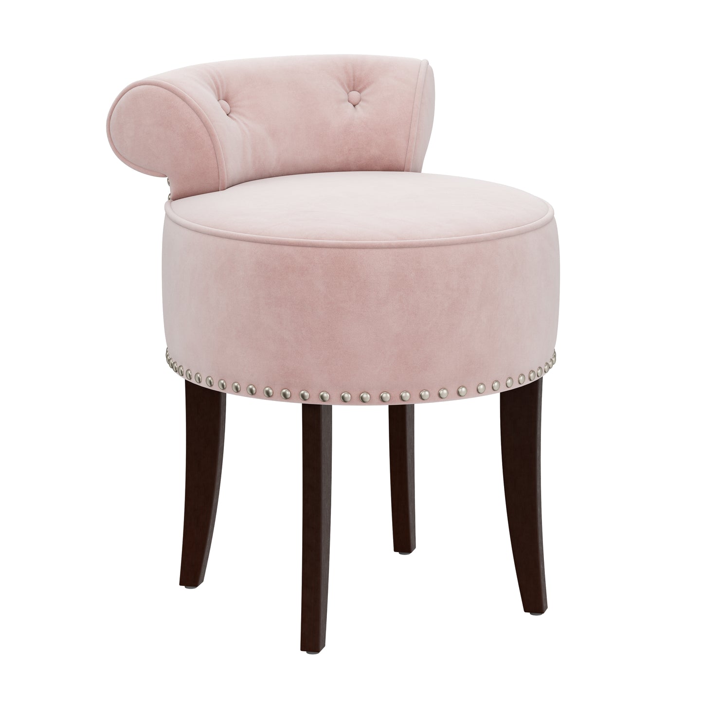 Lena Wood Vanity Stool
