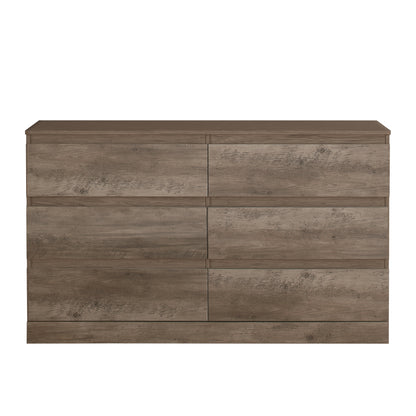 Brindle Wood 6 Drawer Dresser