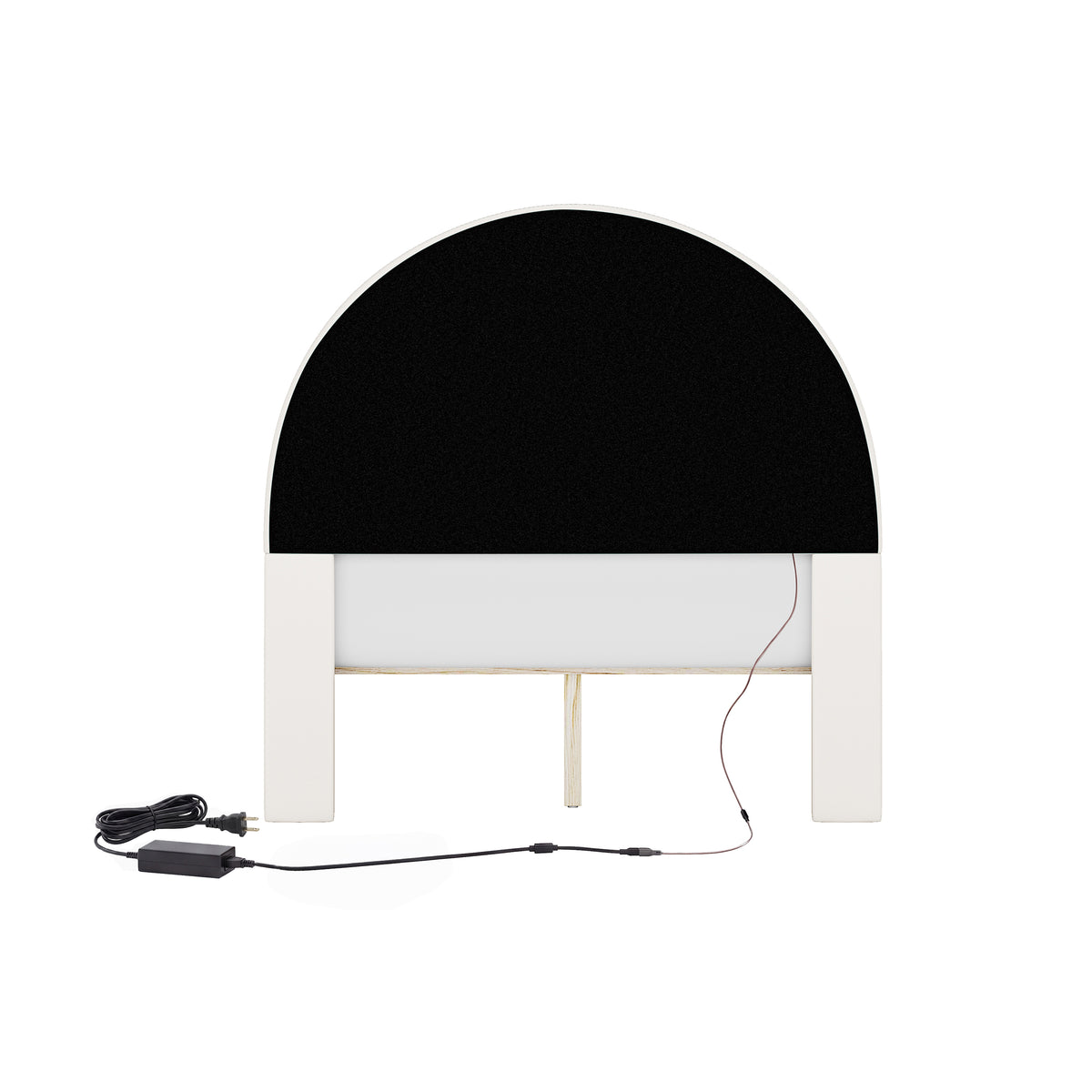 Champion Upholstered Complete Twin Platform Baseball Bed with LED, White PU