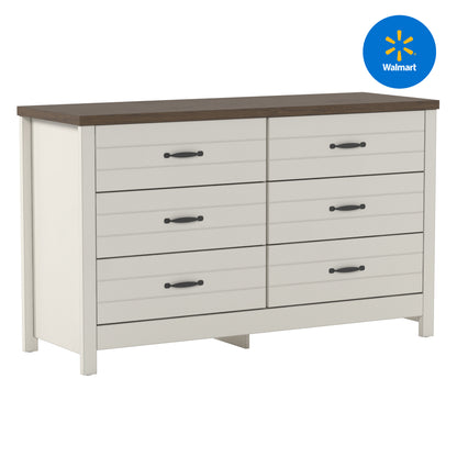 Lancaster Wood 6 Drawer Dresser