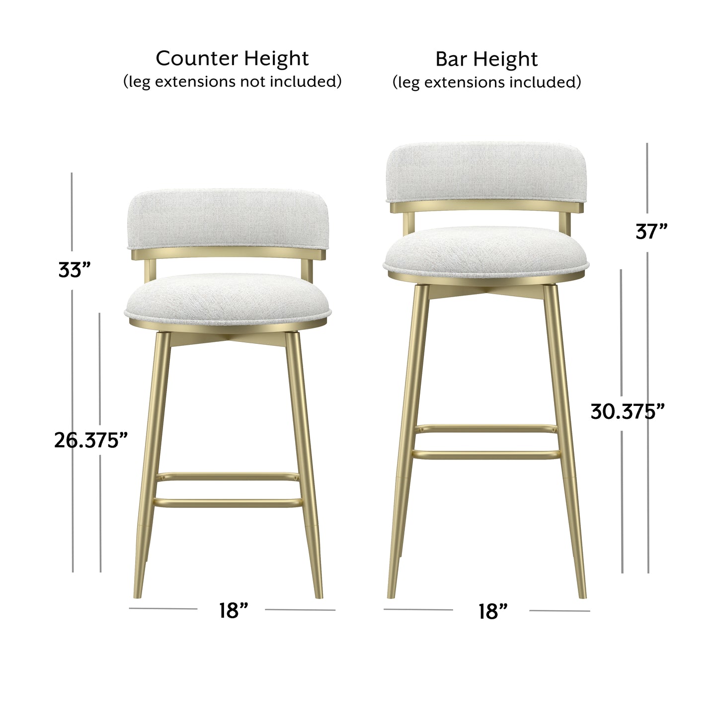 Jaxon Metal Counter and Bar Stools