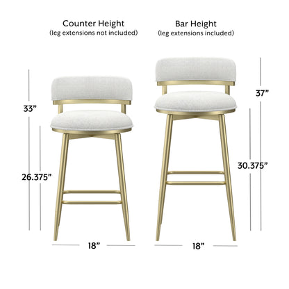 Jaxon Metal Counter and Bar Stools