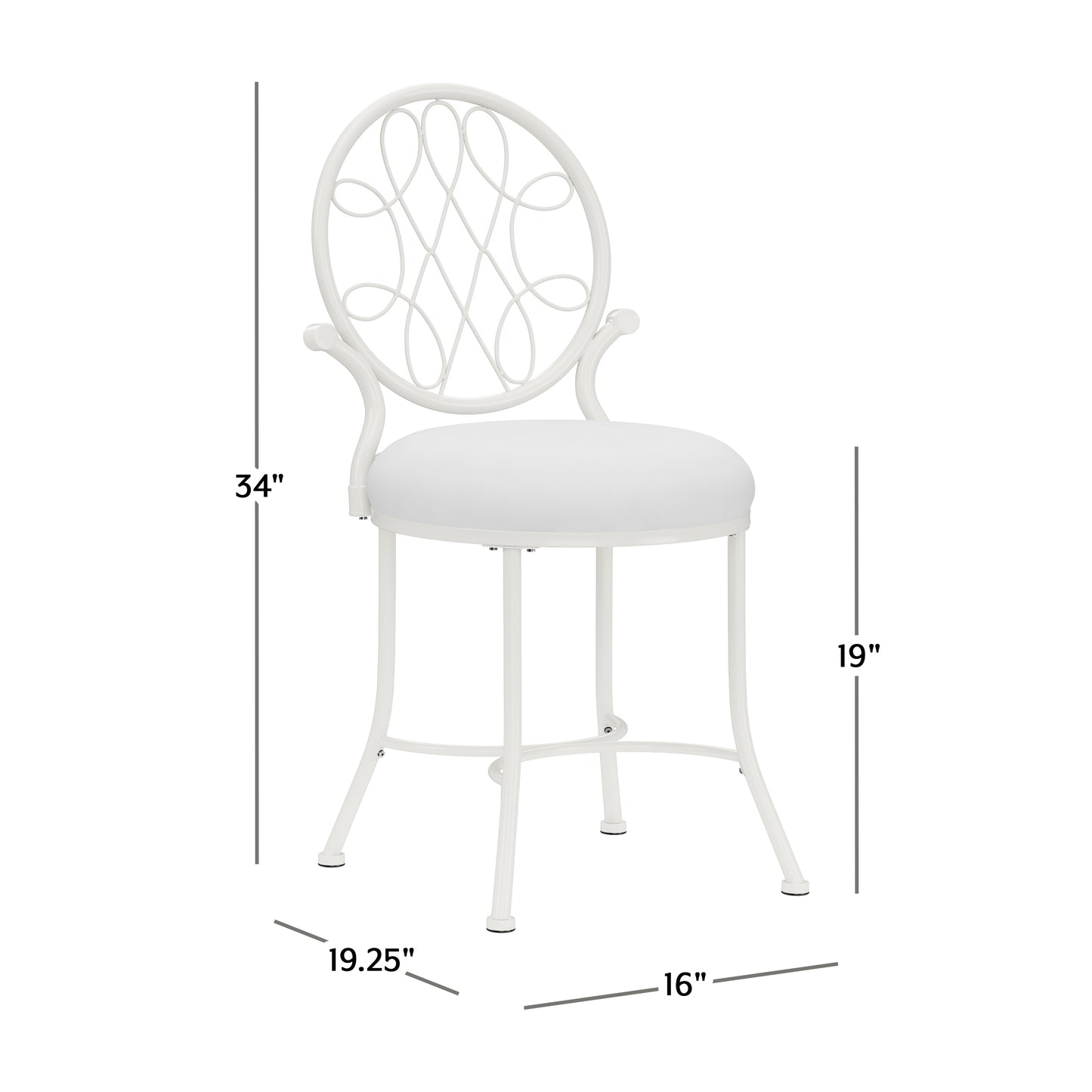 O'Malley Metal Vanity Stool