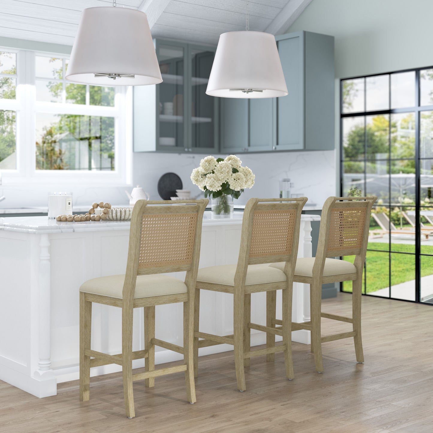 Everest Wood Counter and Bar Stools