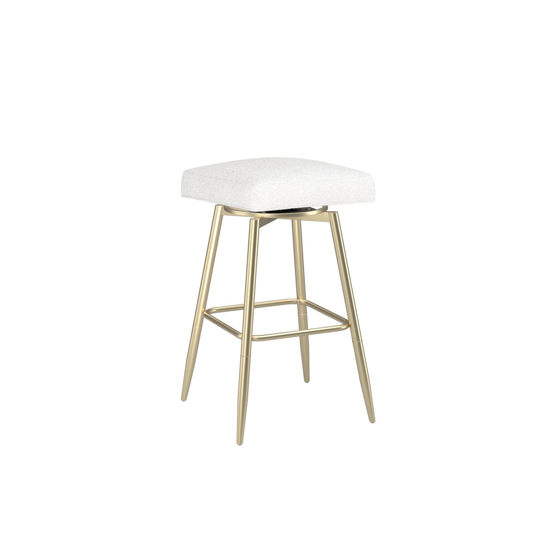 Uniquely Yours Metal Stool, Backless / Salt / Champagne