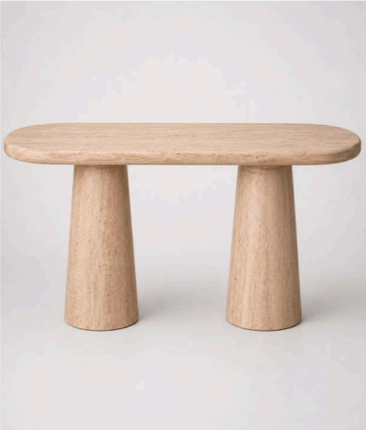 Neala Reinforced Concrete Console Table, Beige