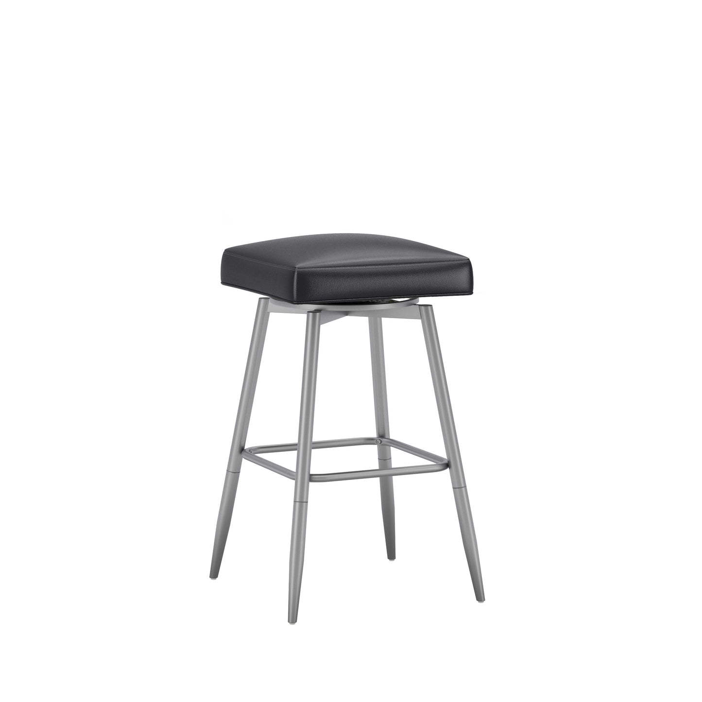 Uniquely Yours Metal Stool, Backless / Black / Silver