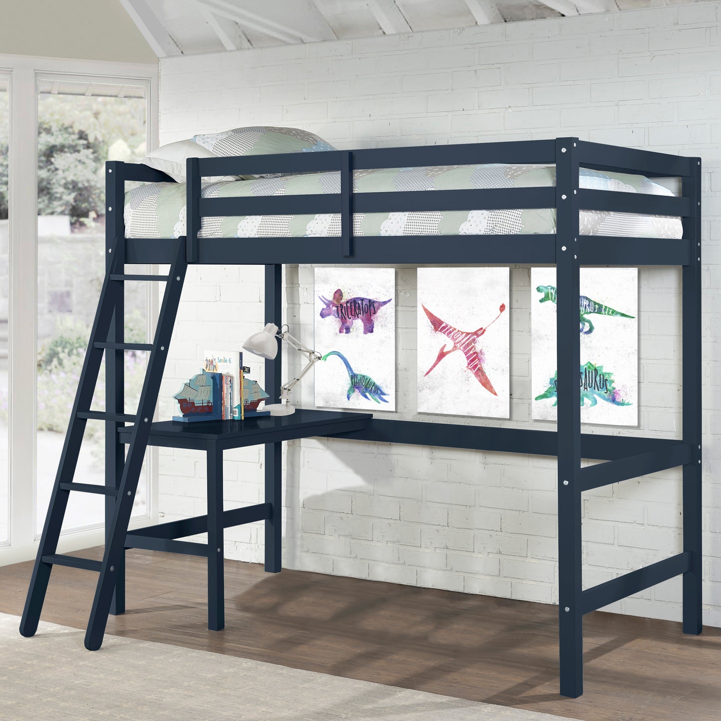 Caspian Wood Twin Loft Bed