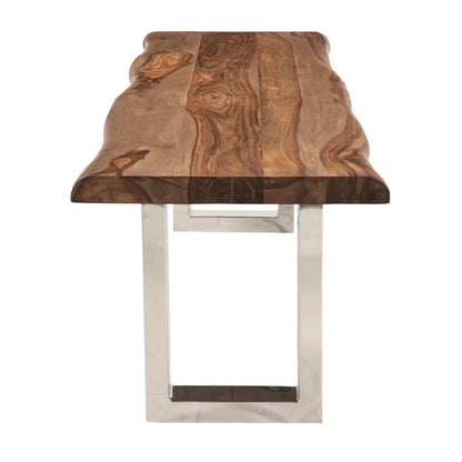 Luxe Wood and Metal Bench