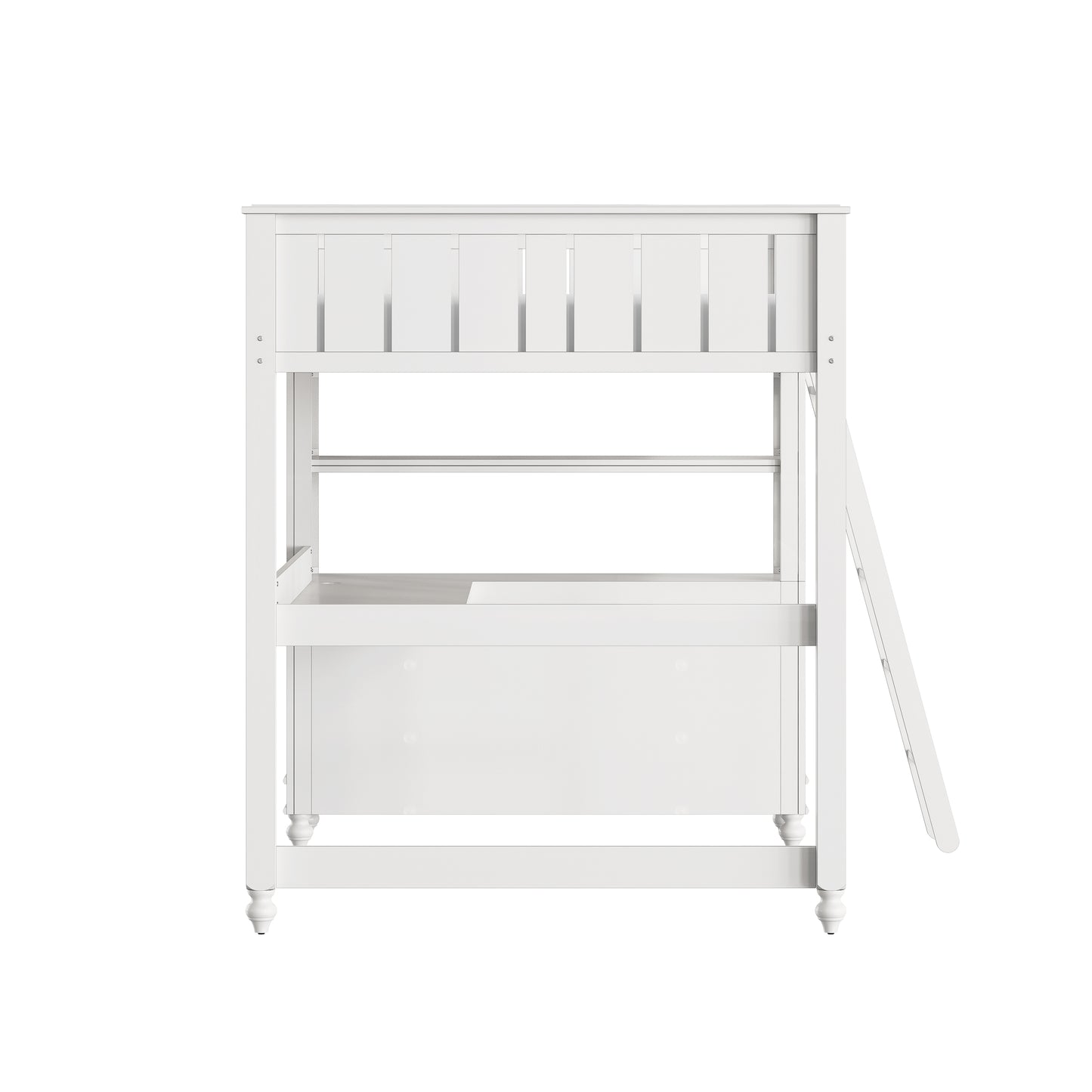 Lake House Wood Loft Bed with Desk