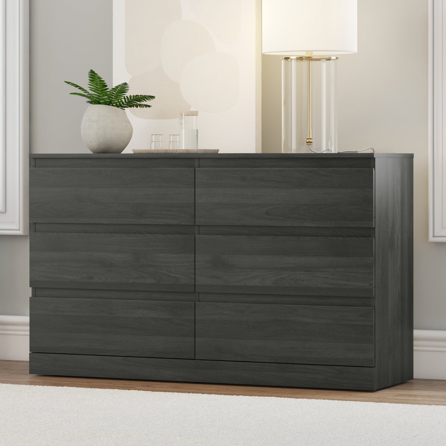 Brindle Wood 6 Drawer Dresser