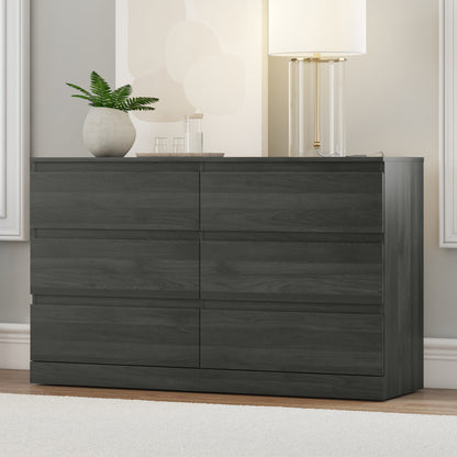 Brindle Wood 6 Drawer Dresser