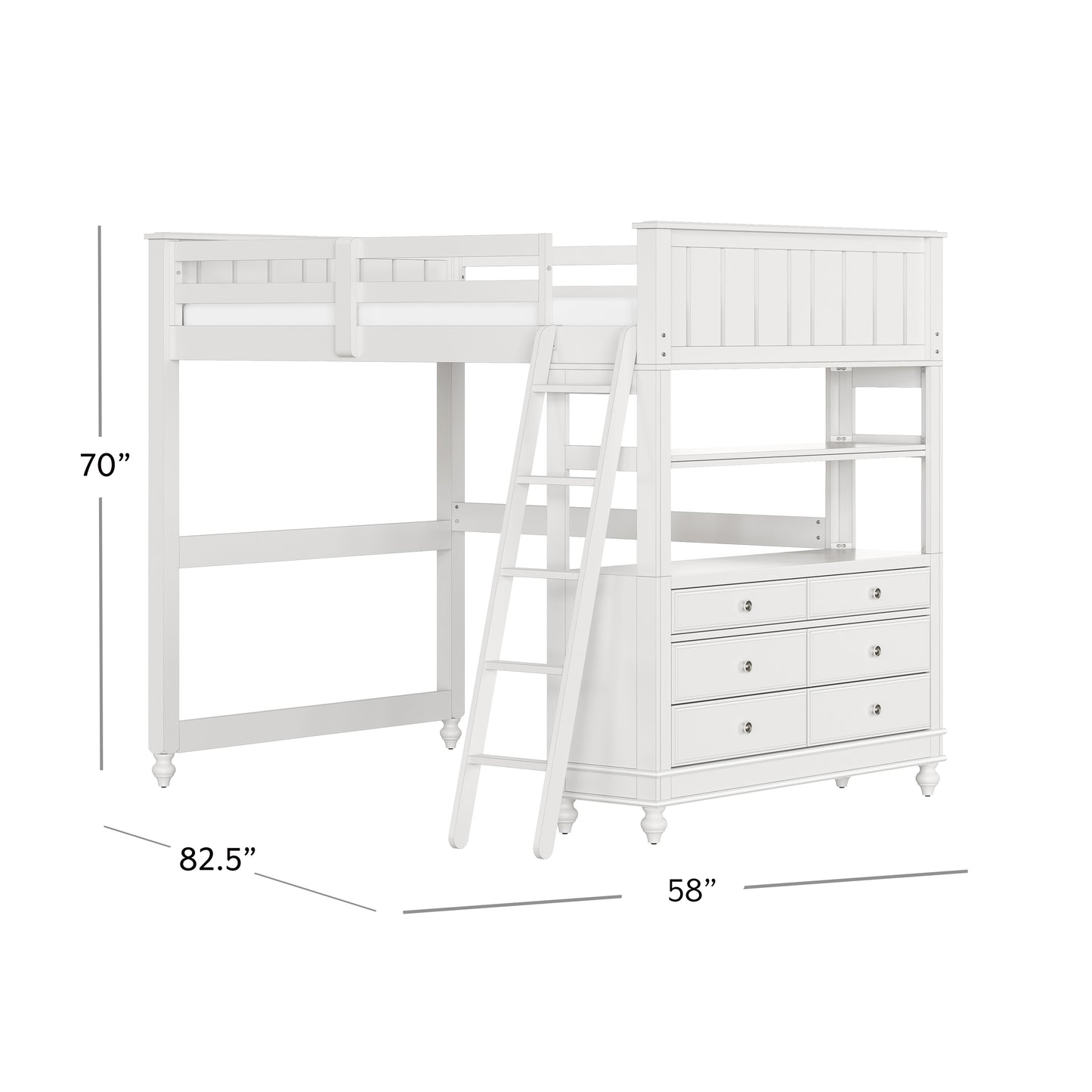 Lake House Wood Loft Bed