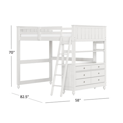 Lake House Wood Loft Bed