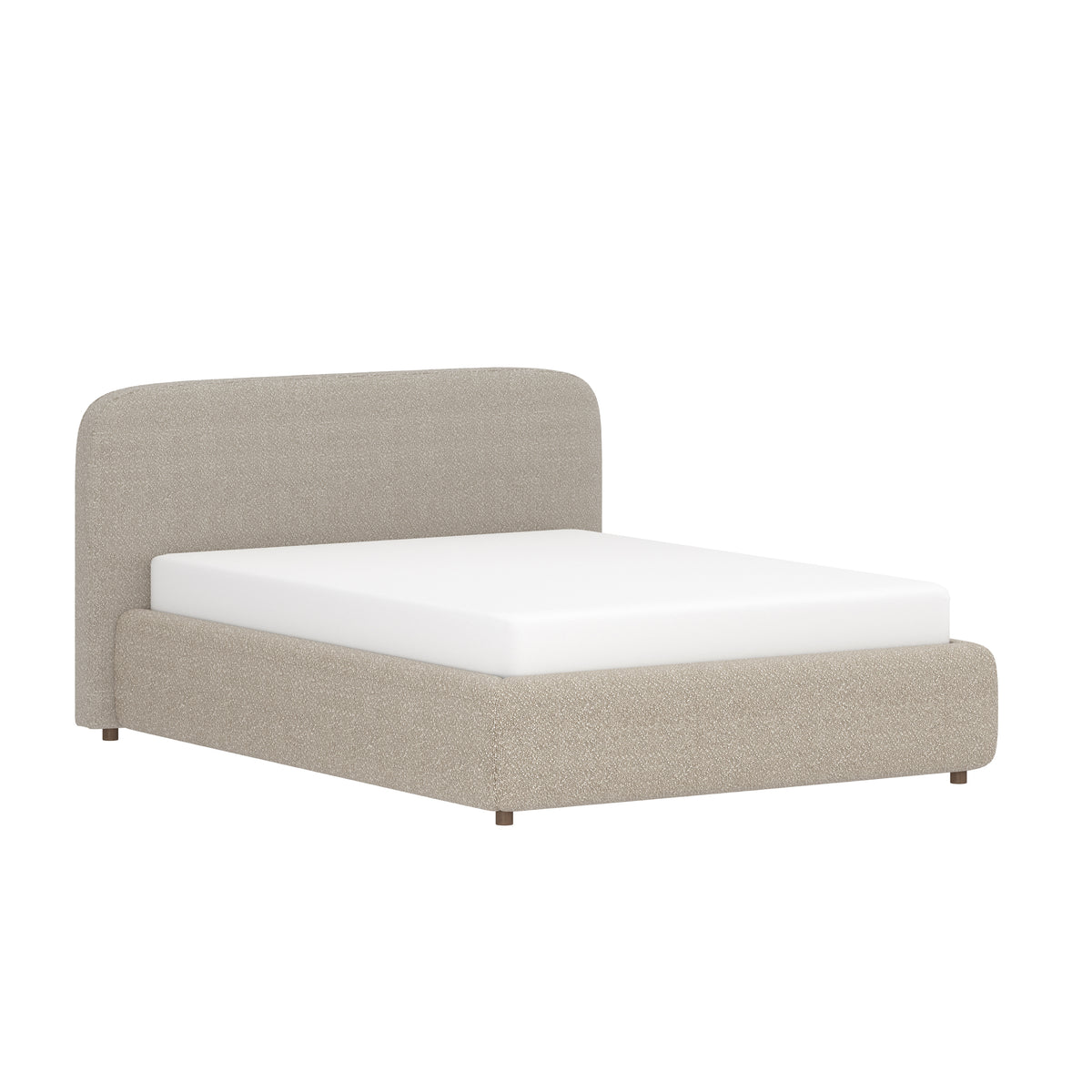 Belleville Upholstered Queen Wing Low Platform Bed