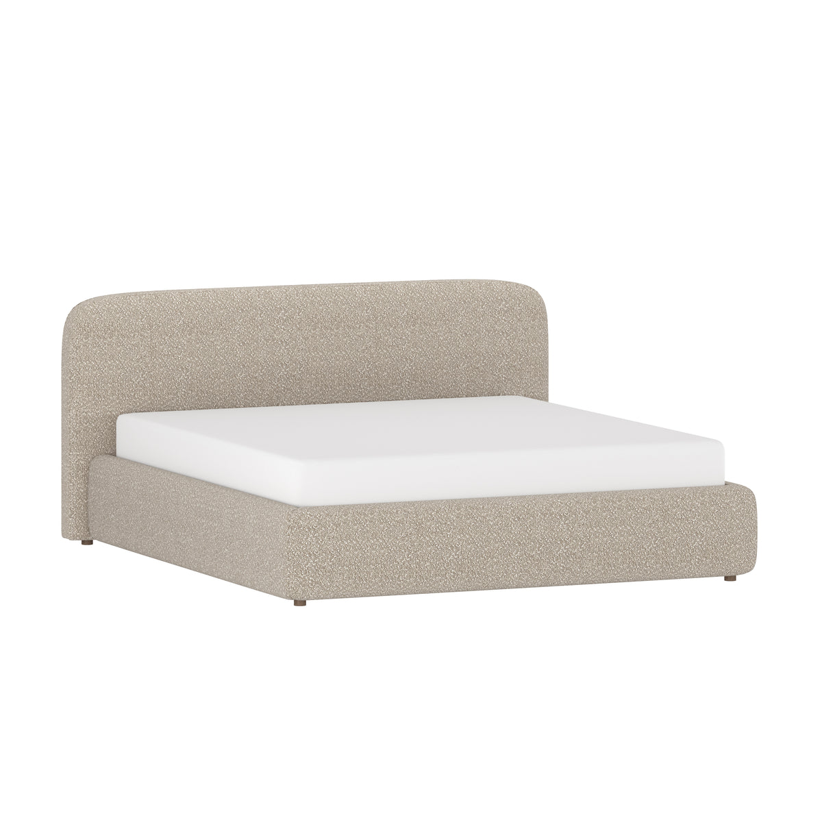 Belleville Upholstered King Wing Low Platform Bed