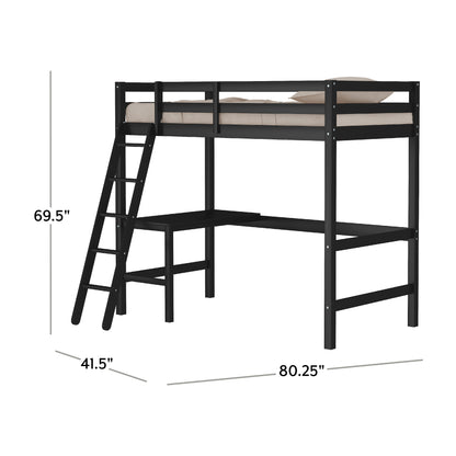 Caspian Wood Twin Loft Bed