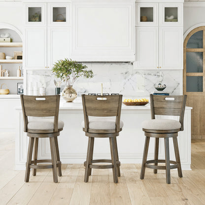 Rhys Wood Counter and Bar Stools