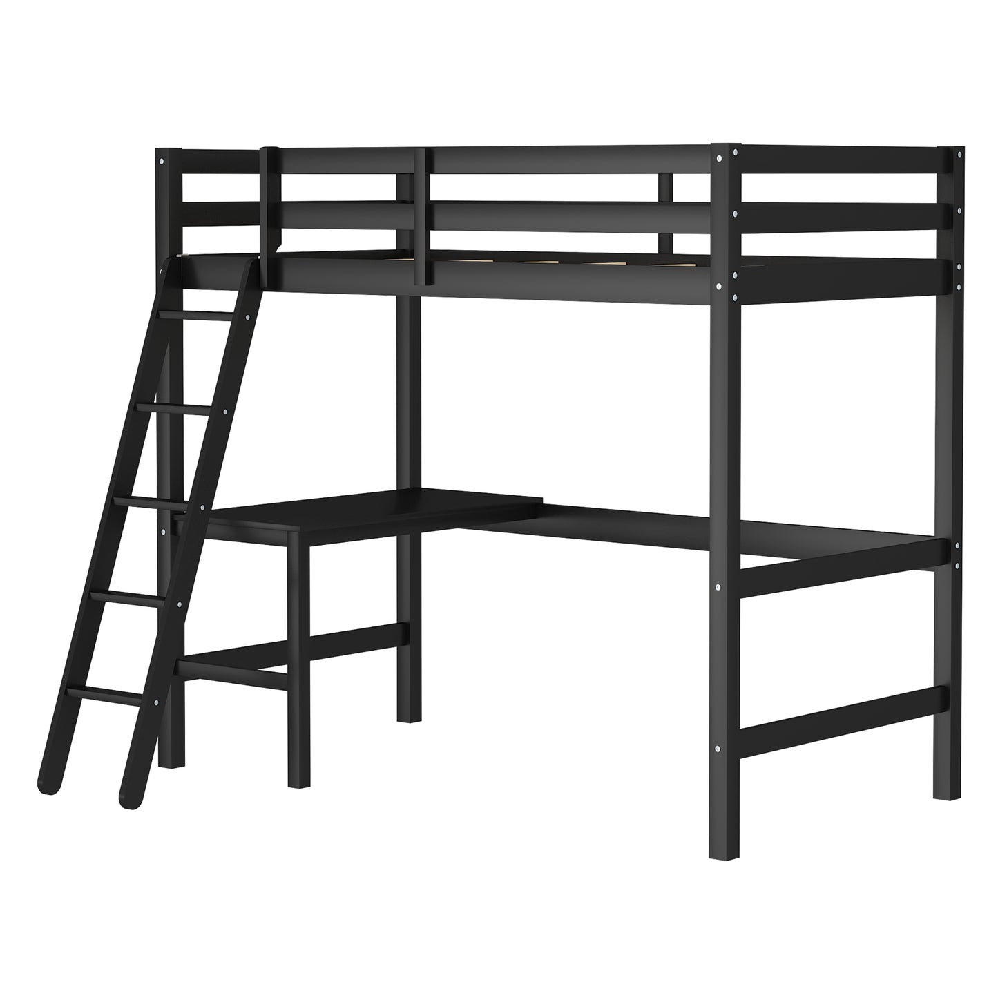 Caspian Wood Twin Loft Bed