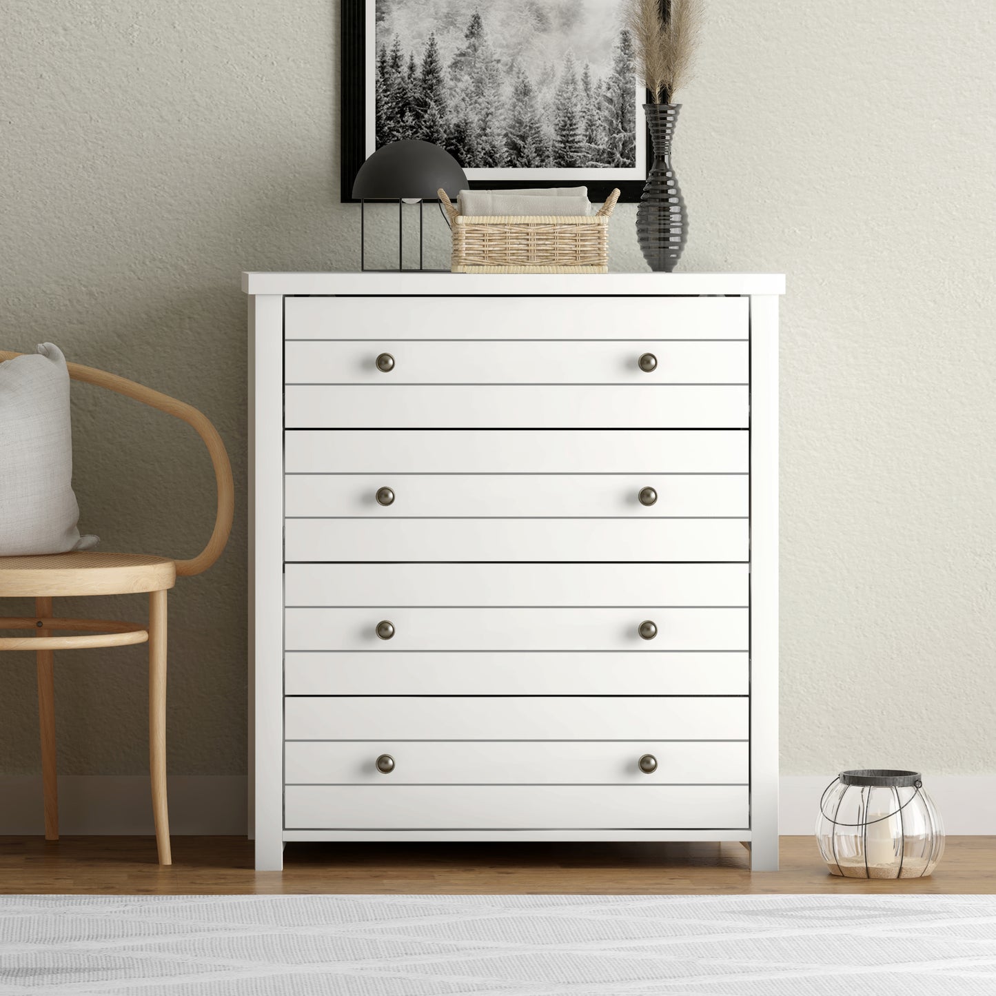Harmony Wood 4 Drawer Dresser