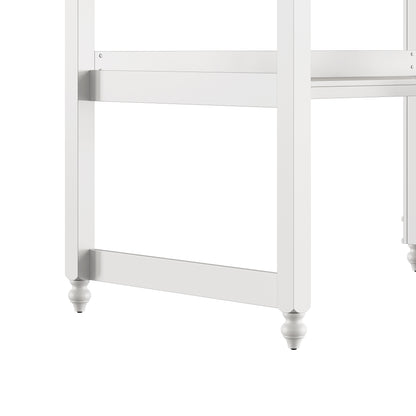 Lake House Wood Loft Bed with Desk
