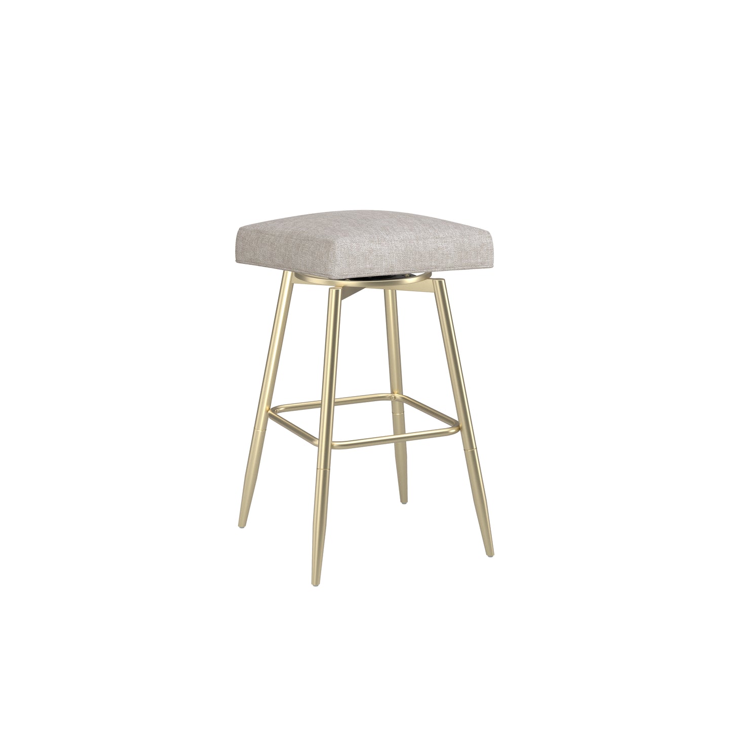 Uniquely Yours Metal Stool, Backless / Oatmeal / Champagne