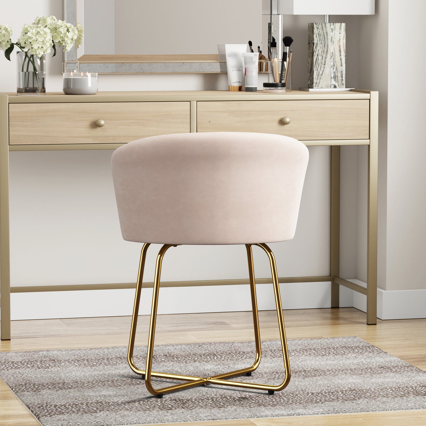 Callista Metal Vanity Stool