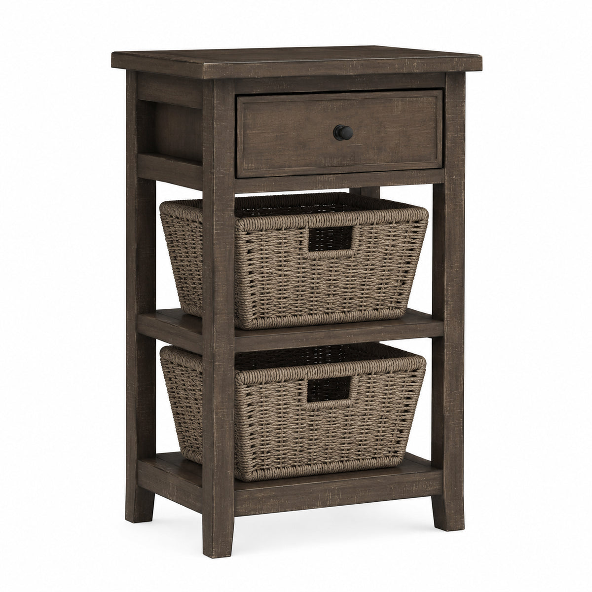 Tuscan Retreat® Basket Stand with Drawer and Open Sides
