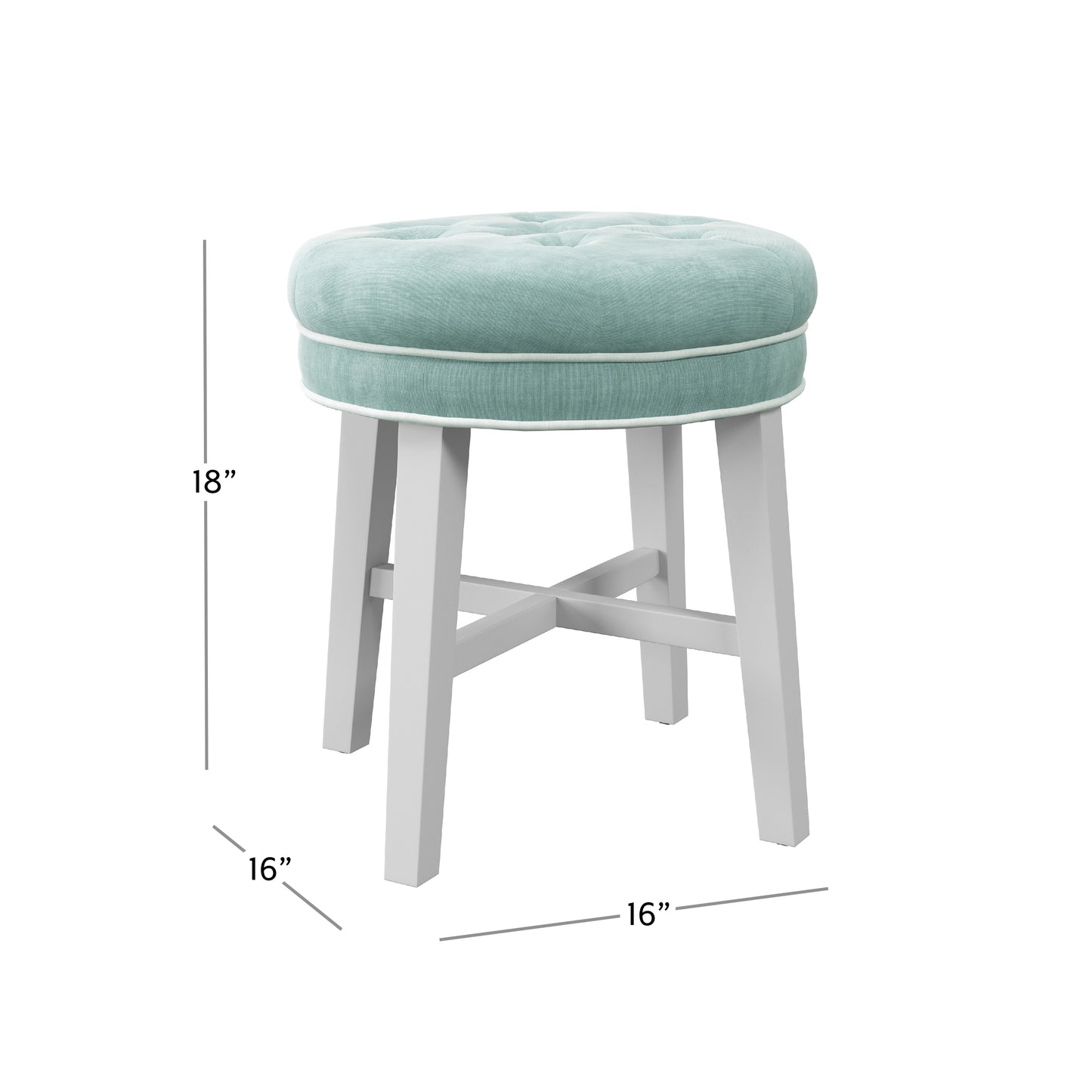 Sophia Wood Vanity Stool