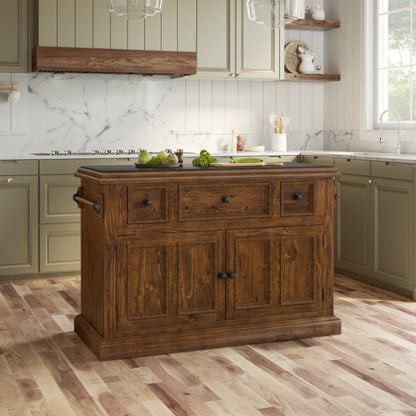 Tuscan Retreat Wood Kitchen Island