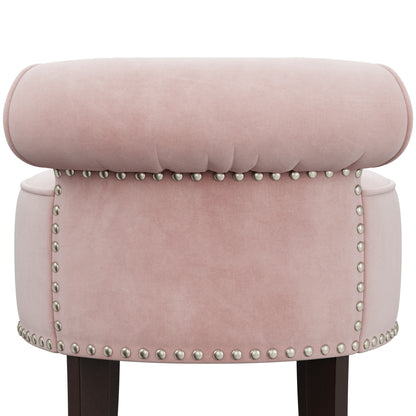 Lena Wood Vanity Stool