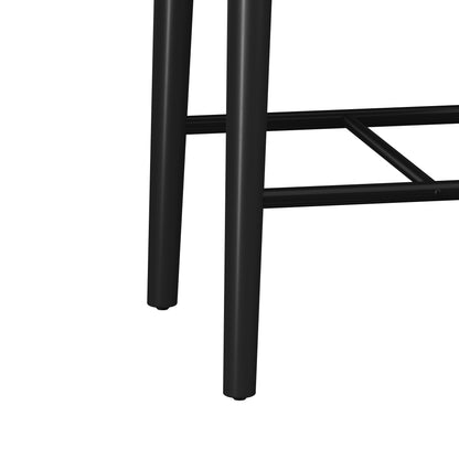 Cleo Wood Counter and Bar Stools, Black
