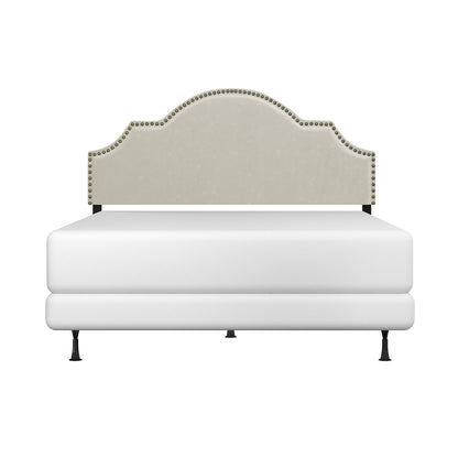 Cynthia Upholstered Bed with Frame, Cream