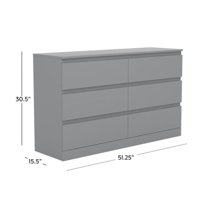 Brindle Wood 6 Drawer Dresser