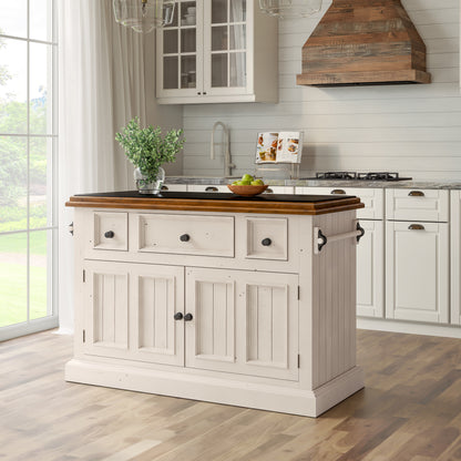 Tuscan Retreat Wood Kitchen Island