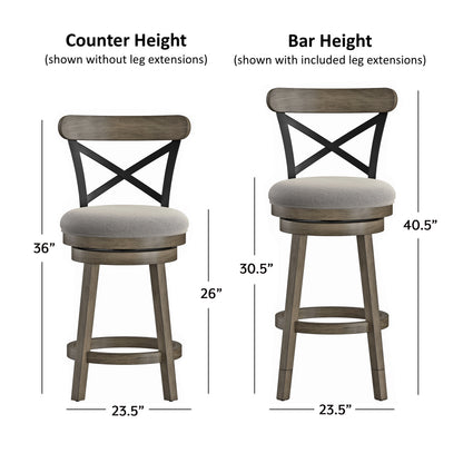 Reid Wood Counter and Bar Stools
