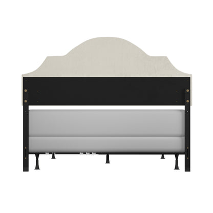Cynthia Upholstered Bed with Frame, Cream