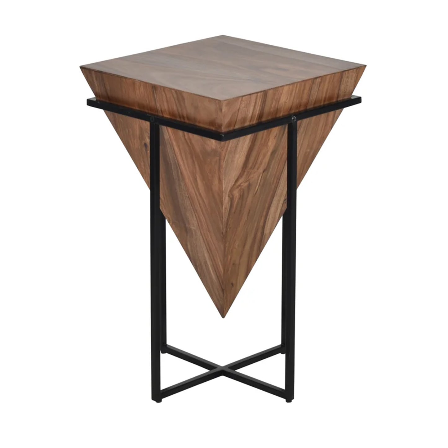 Cleopatra Wood and Metal Accent Table