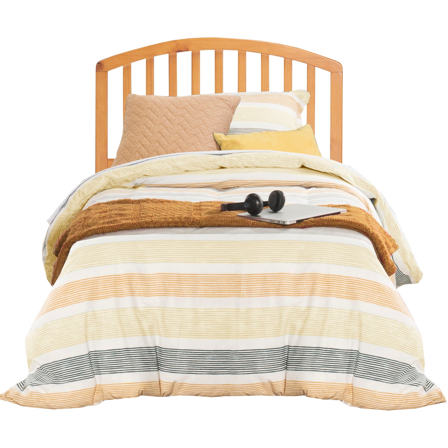Carolina Wood Twin Headboard with Frame, Country Pine